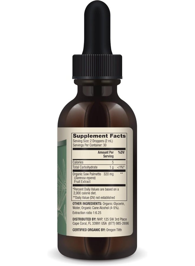 Dr. Mercola Saw Palmetto Liquid Drops, 2 Fl. Oz. (60 mL), 30 Servings, Dietary Supplement, Supports Normal Detoxification Processes, Non-GMO, Certified USDA Organic - Image 2